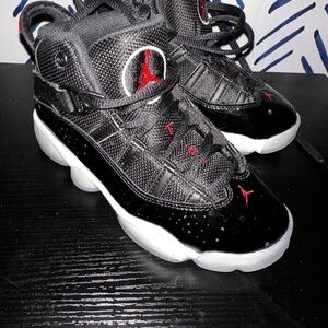 Air Jordan Black and Red Retro Sneakers